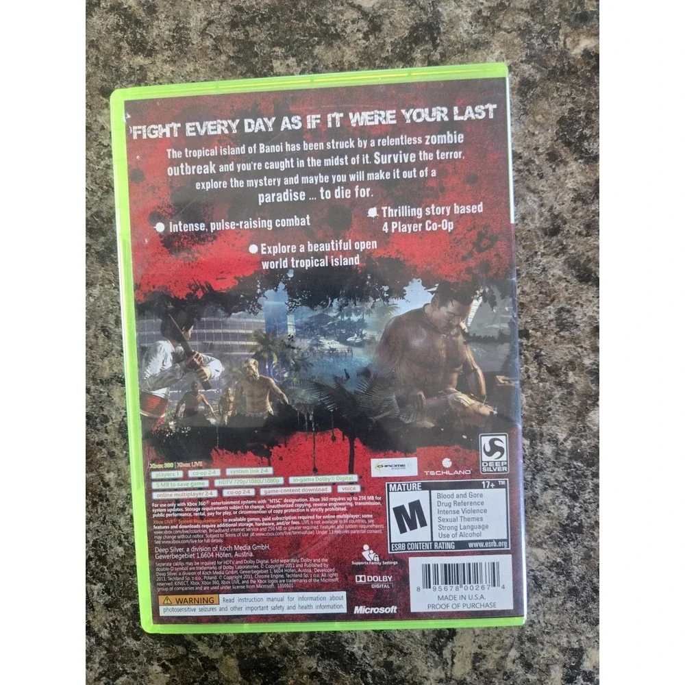 Xbox 360 Dead Island Special Edition Video Game Complete